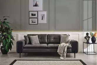 Anka Triple Sofa With Lapels