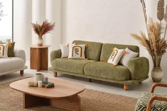 Frezya Triple Sofa Green
