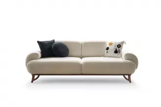 Kuğu Triple Sofa Cream
