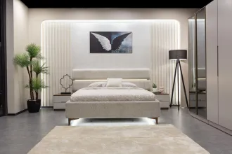 Lotus Walnut Storage Bed