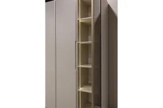 Lotus Walnut Single-door Wardrobe
