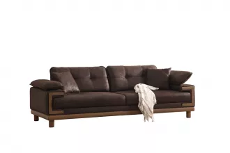 Omega Triple Sofa Brown