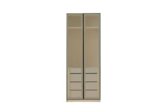 Torıno 2-door Drawer Glass Wardrobe