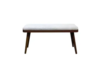 Vına Bench Travertıne - Walnut