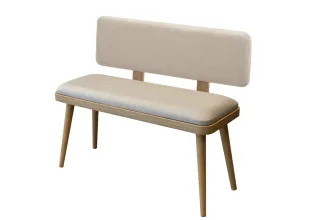 Vina Bench With Backrest - Karina Oak